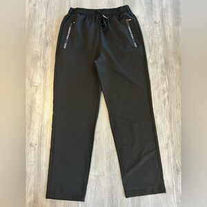 New Sports Women’s Track Pants Black Size XL Front Pockets Elastic & Drawstring.
